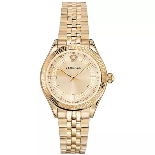 Versace Hellenyium Swiss Quartz Gold Bracelet Women's Watch, 36mm