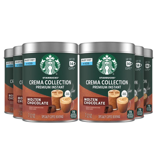 Starbucks Crema Collection Premium Instant Molten Chocolate Flavored Coffee (6-Pack)