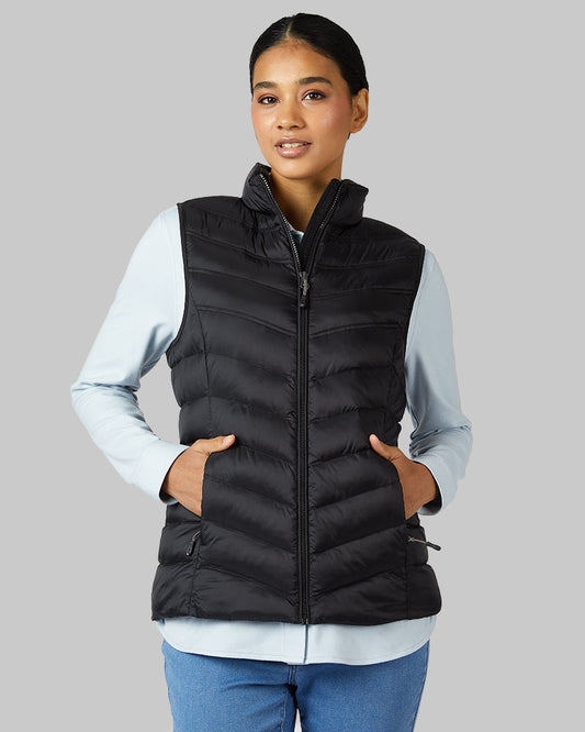32 Degrees Women’s Lightweight Packable Vest in Black