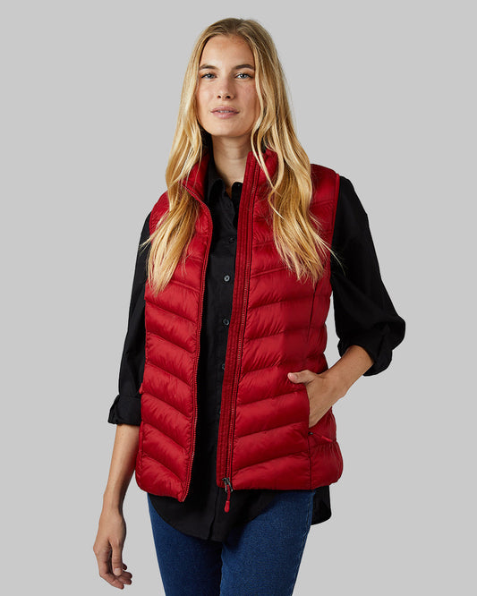 32 Degrees Women’s Lightweight Packable Vest in Chili Pepper