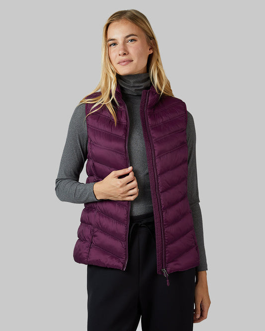 32 Degrees Women’s Lightweight Packable Vest in Dark Purple