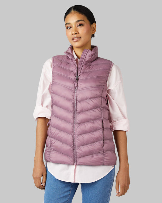 32 Degrees Women’s Lightweight Packable Vest in Dusky Orchid