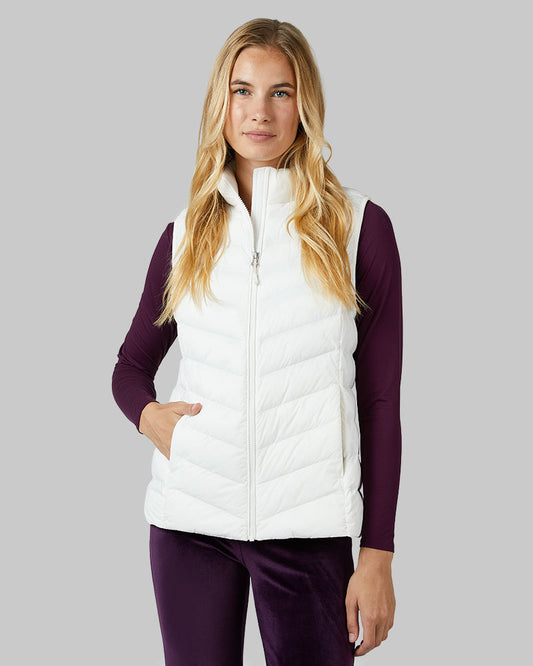 32 Degrees Women’s Lightweight Packable Vest in White