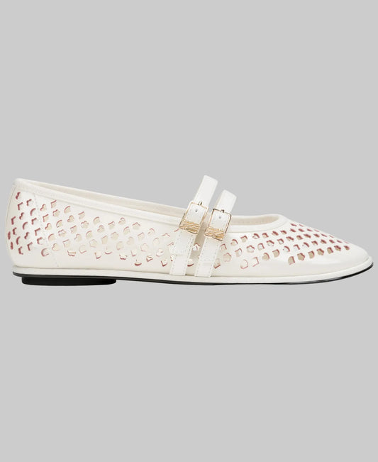 Karl Lagerfeld Paris Vanyel Strappy Flat in Cream