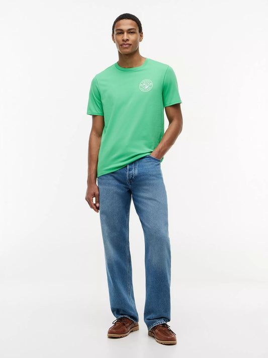 Tommy Hilfiger Men's Palm Tree Logo T-Shirt in Lush Green