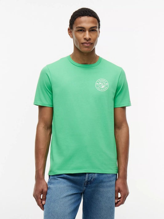 Tommy Hilfiger Men's Palm Tree Logo T-Shirt in Lush Green