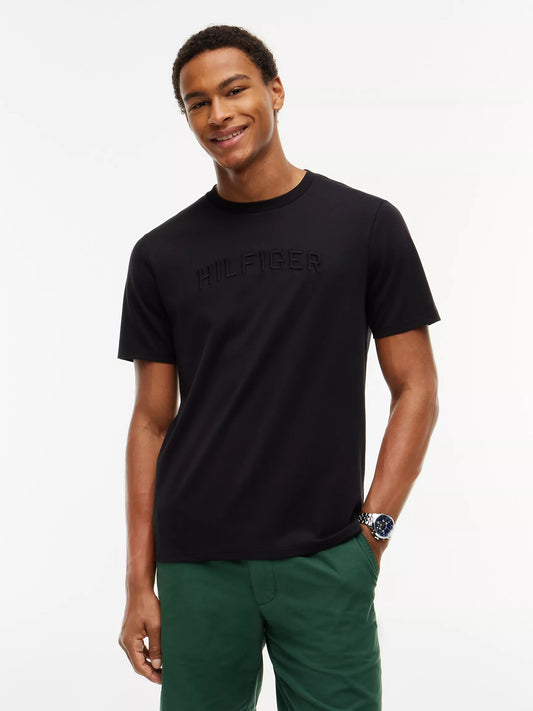Tommy Hilfiger Men's Embroidered Arch Logo T-Shirt in Black