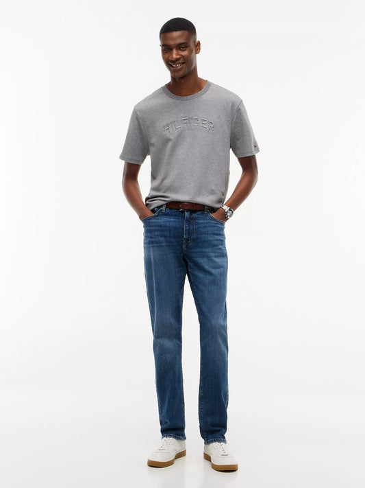 Tommy Hilfiger Men's Embroidered Arch Logo T-Shirt in B25 Grey Heather