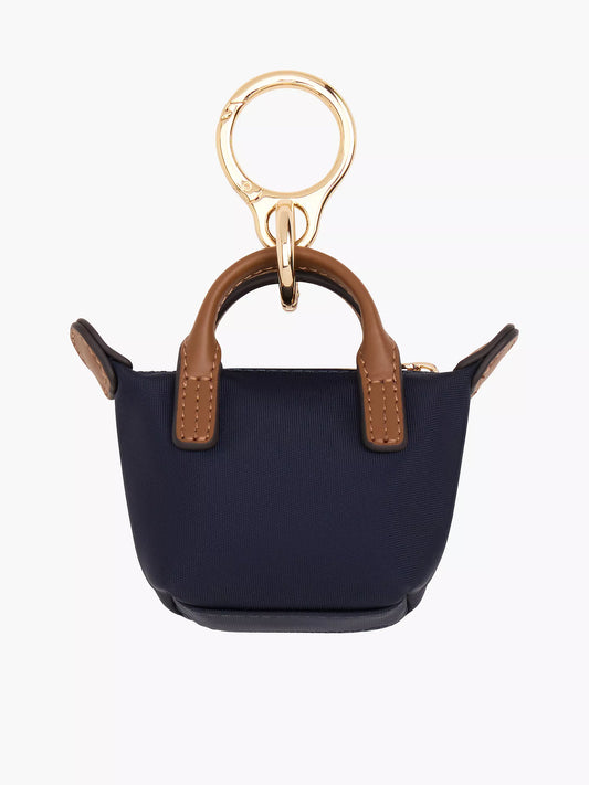 Tommy Hilfiger Monogram Coin Purse Bag Charm in "Space Blue"