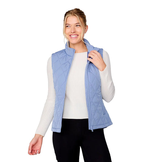Free Country Women's Quilted Vest | Light Blue
