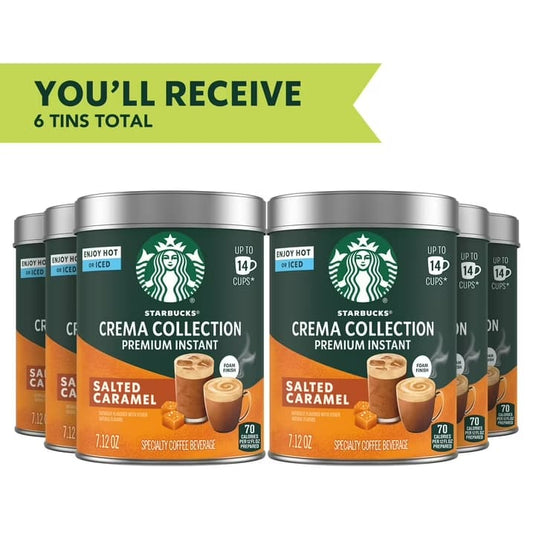 Starbucks Crema Collection Premium Instant Salted Caramel Flavored Coffee (6-Pack)