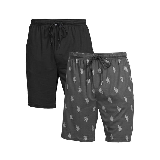 U.S. Polo Assn. Men's USPA 2-Pack Pajama Shorts in Black