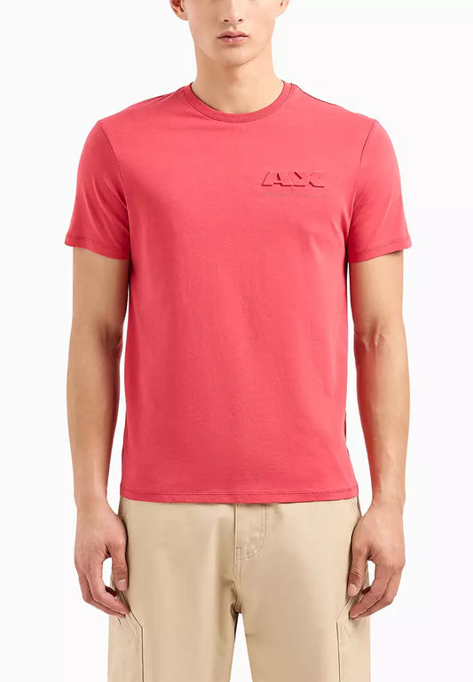 Armani Exchange Regular Fit T-Shirt With Logo - Red