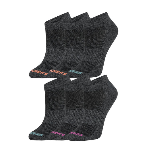 Skechers Women's 6-Pack Super Soft Low-Cut Sock | Black Pack