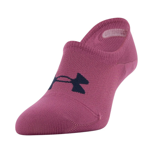 Under Armour Women's 6-Pack Essential Cotton Ultra Low Sock | Navy/Magenta