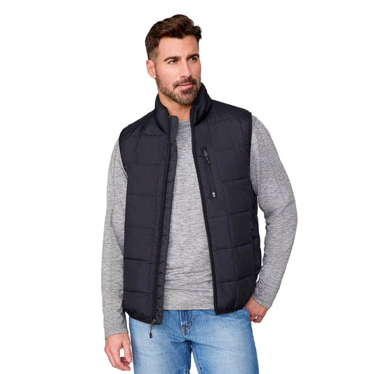 Free Country Men's Quilted Vest - Black