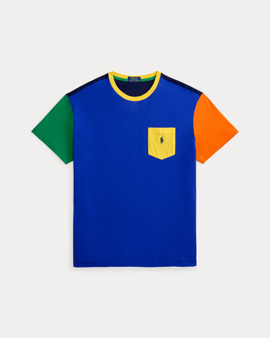 Polo Ralph Lauren Men's Classic Fit Jersey Pocket T-Shirt in Pacific Royal Multi