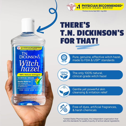 (6 pack) T.N. Dickinson's Witch Hazel Astringent (16 fl oz each)
