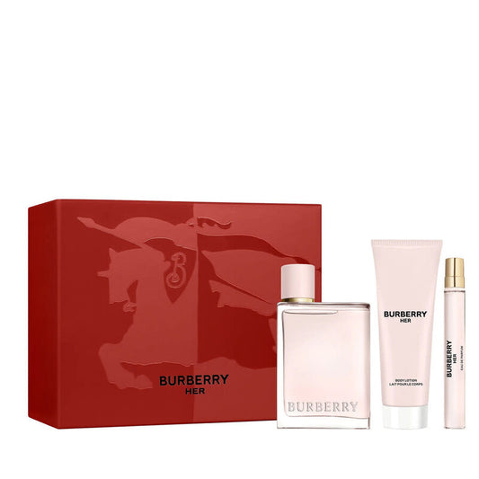 Burberry Ladies Her Gift Set (3-Piece Hard Box)