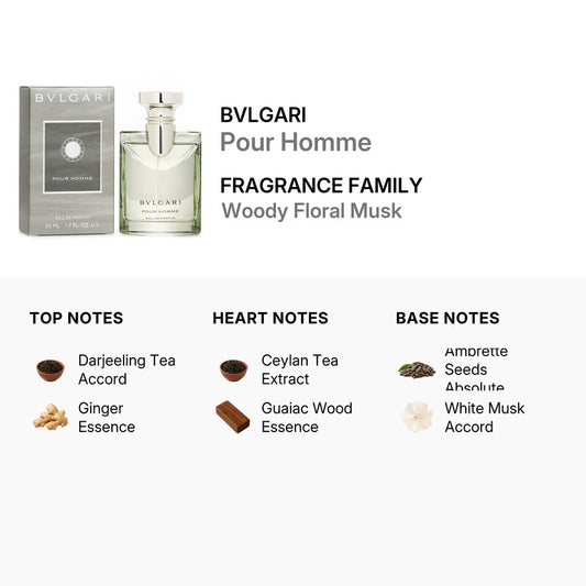 Bvlgari Men's Pour Homme Eau de Parfum (EDP) Spray in the 1.7 oz / 50 ml size