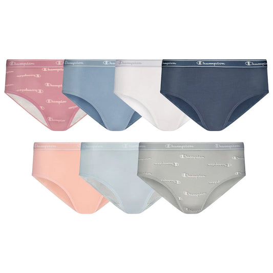 Champion Girls 7-Pack Stretch Soft Brief - Lilas Print Pack