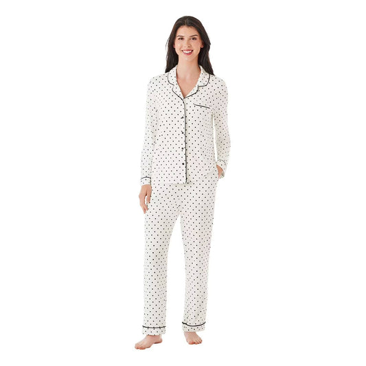 Member's Mark DreamMark Women's 2-Piece Notch Collar Pajama Set in Cream