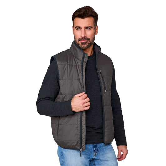 Free Country Men's Quilted Vest - Brown