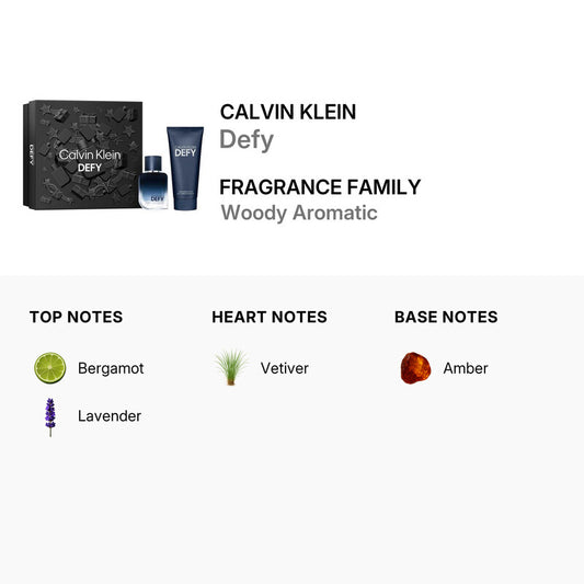 Calvin Klein Men's Defy Gift Set (EDP/EDT + 100ml Shower Gel)