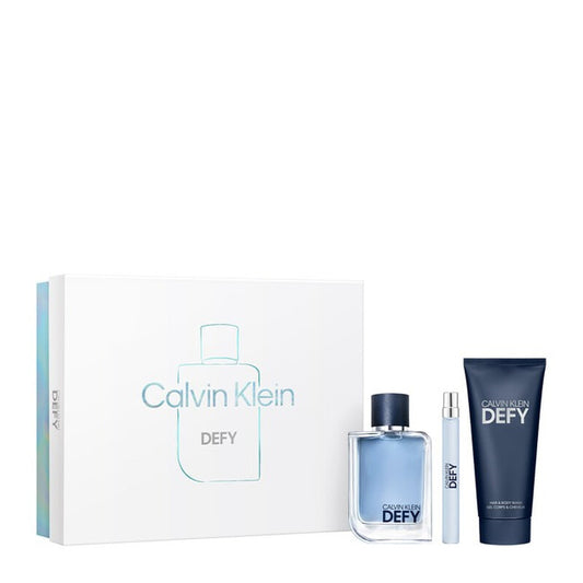 Calvin Klein Men's Defy Gift Set (EDT 100ml + EDT 10ml + Hair and Body Wash 100ml)