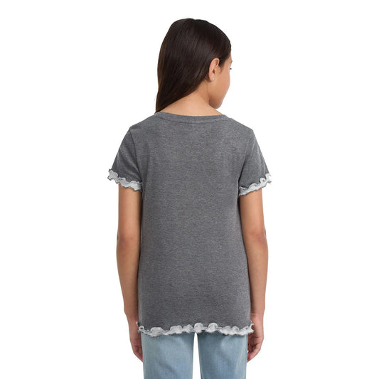 Levi's Girls Lettuce Trim Tee Shirt - Charcoal