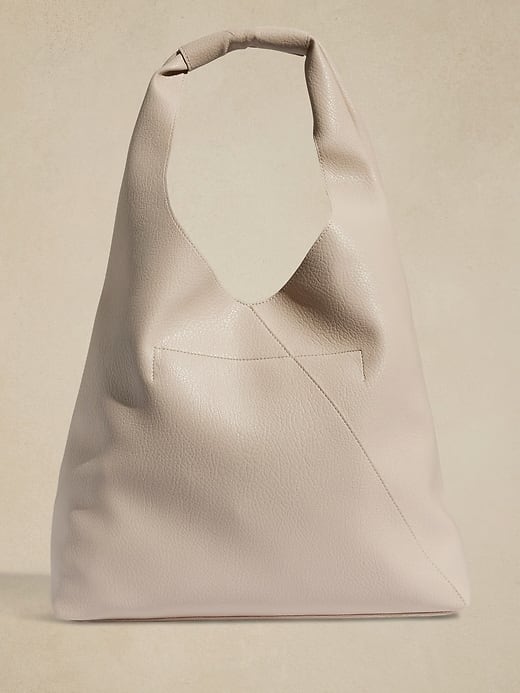 Banana Republic Vegan Leather Slouchy Tote - Bone