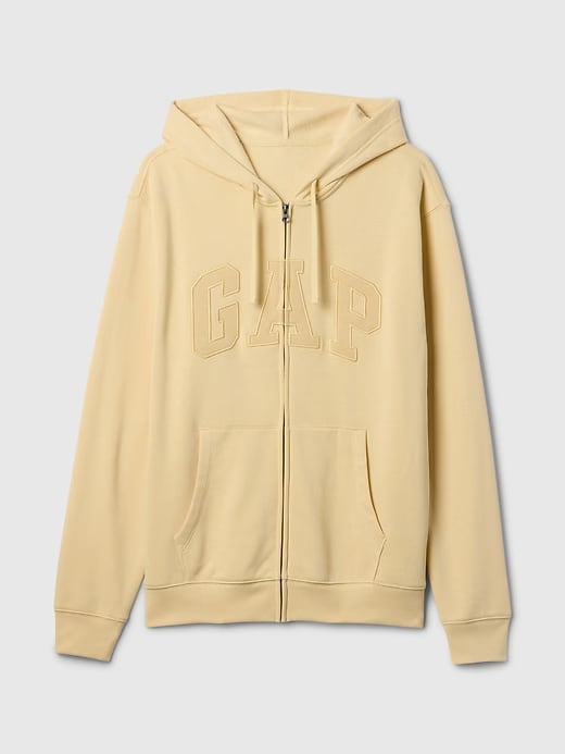 Relaxed Men Gap Logo Zip Hoodie - Reed Yellow