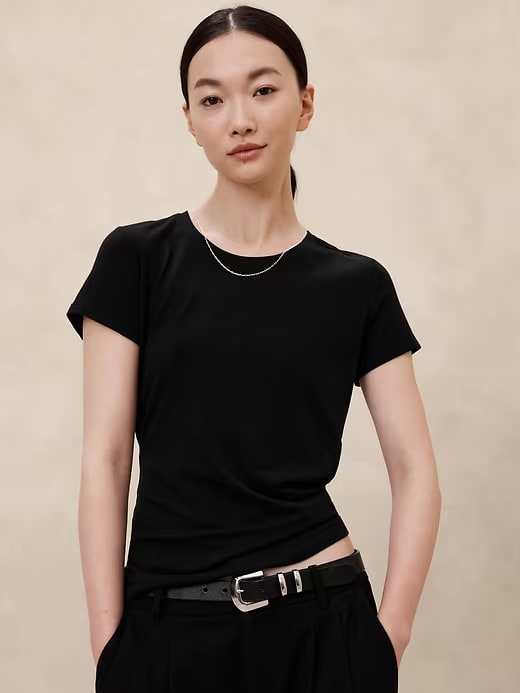 Banana Republic Timeless Crew-Neck T-Shirt - Black