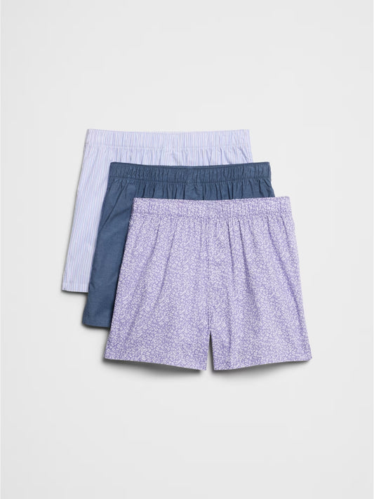 Banana Republic Cotton Boxers Patterned (3 Pack) - Purple Floral