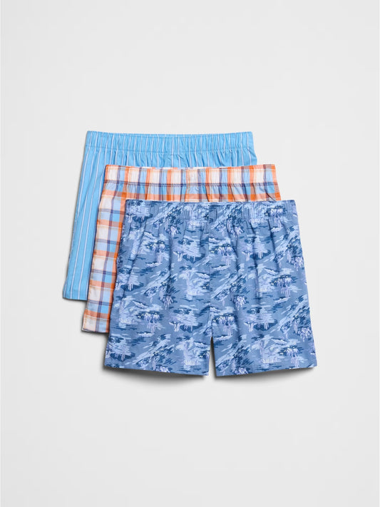Banana Republic Cotton Boxers Patterned (3 Pack) - Orange Plaid