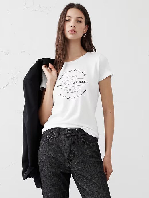 Banana Republic Timeless Crew-Neck T-Shirt - White