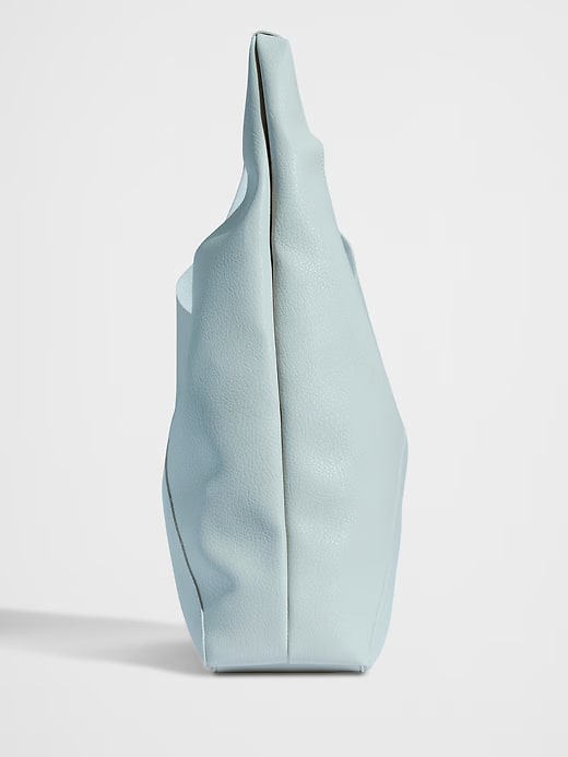 Banana Republic Vegan Leather Slouchy Tote - Blue Ravine