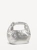 Old Navy Faux-Leather Croissant Bag - Silvery Silver