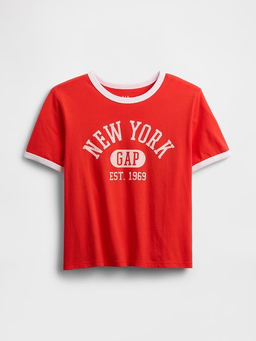 Gap Shrunken Ringer Graphic T-Shirt - Poster Red