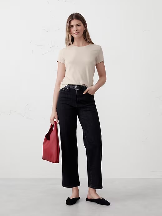 Banana Republic Timeless Crew-Neck T-Shirt - Transition Cream