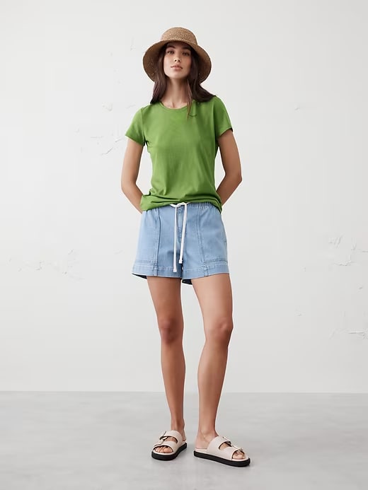 Banana Republic Timeless Crew-Neck T-Shirt - Charmed Green