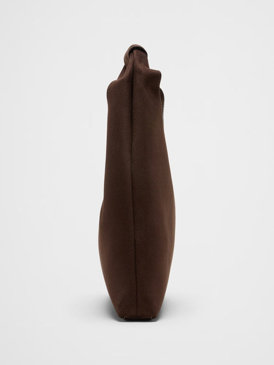 Banana Republic Vegan Leather Mini Slouchy Tote - Chocolate Brown