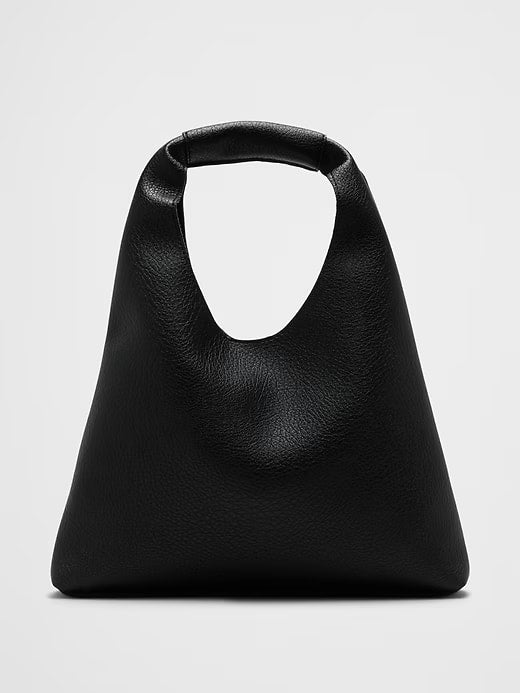 Banana Republic Vegan Leather Mini Slouchy Tote - Black