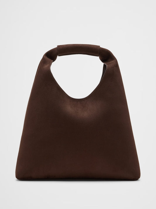 Banana Republic Vegan Leather Mini Slouchy Tote - Chocolate Brown