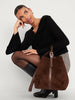 Old Navy Medium Carrie Tote Bag in Dark Chocolate