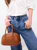 Old Navy Mini Bowler Bag in Cognac Brown