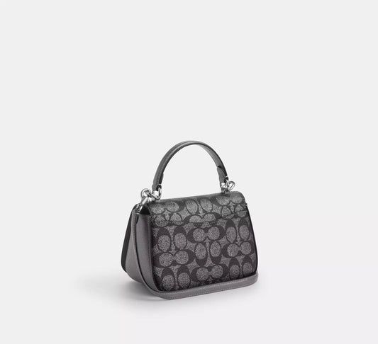 Coach Lysa Top Handle Bag in Signature Canvas