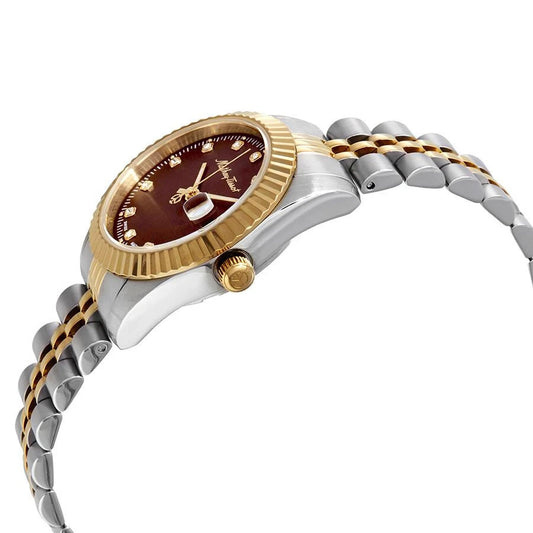 Mathey-Tissot Roly III Crystal Brown Dial Ladies Watch (D810BM)