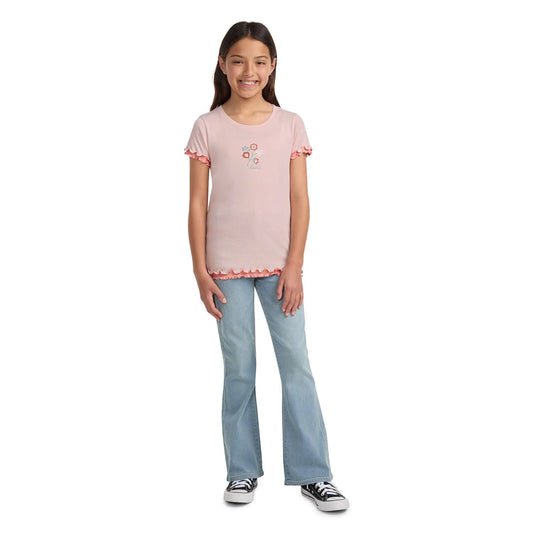 Levi's Girls Lettuce Trim Tee Shirt - Pink
