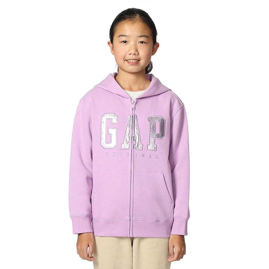 Gap Kids Full-Zip Fleece Sweatshirt in Lilac